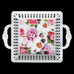 Поднос квадратный с ручками 26 см / JCA508H /уп 60/ - Галеонтрейд фото 3