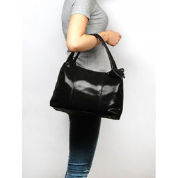 Сумка женская натуральная кожа ADEL-177 (отделка ИСК/КОЖА), 1отд+кар/пер, черный 261758 - Adelia фото 5