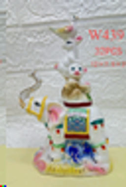 Статуэтка Пирамида: слон, обезьяна, заяц и птица 12х6х21 см / W439 /уп 32/ - Галеонтрейд фото 2