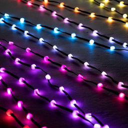 Умная гирлянда Нить 5 м роса с насадками Шарики, IP20, черный провод, 100 LED, пульт ДУ, приложение, свечение RGB, USB - Luazon lighting фото 2