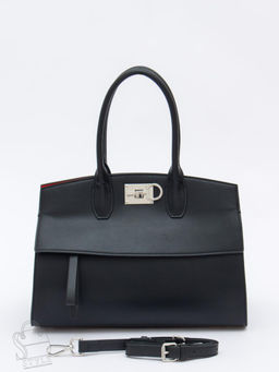 Сумка женская кожаная 1049M black Polina&Eiterou