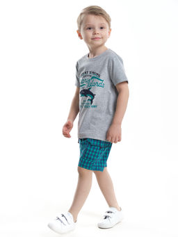 Комплект с шортами UD 4709/4710 серый/синий - Mini maxi фото 17