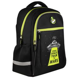 Рюкзак школьный арт.58428/ 14 НЛО (31х42х15 см, полиэстер, резиновая нашивка, шелкография, 1 отделен