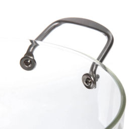 Кастрюля из боросиликатного стекла 2,5л "Хай-Тек" с металлическими ручками