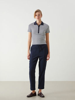 Beli Lastikli Dokulu Kad?n Pantolon