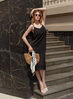 K12840 Платье ЧЕРНЫЙ