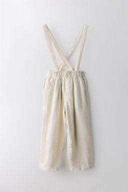 6-10 A?OS/ PANTAL?N 100% LINO TIRANTES EXTRAIBLES LIMITED EDITION / Gris perla