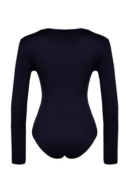 Lacivert Derin V Yakal? C?tc?tl? Orme Body TPRAW22BD0084