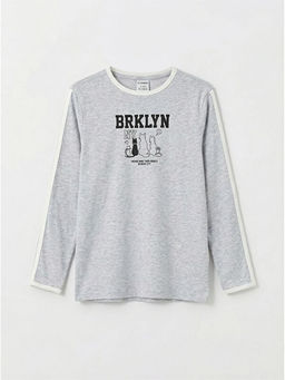 Bask?l? Uzun Kollu K?z ?ocuk Ti??rt