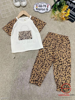 Костюм для девочки с принтом