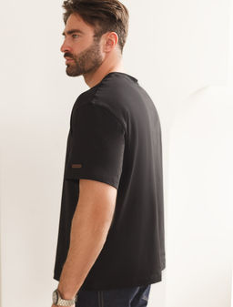 Футболка Vilatte U49.048 черный хлопок с эластаном  фото 4