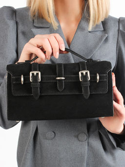 LACCOMA сумка M1066-черный натуральная замша хлопок