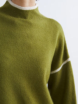 Yar?m Bal?k?? Yaka Kad?n Triko Kazak