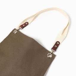 Фартук кухонный «Этель» Minimalist design, 60×70 см, лён 45%, хлопок 55%, 395 г/м², зелёный