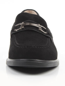 03-DEB16-2 BLACK Лоферы женские (натуральная замша)