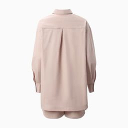 Костюм женский (рубашка, шорты) MINAKU: Oversize, серо-розовый, размер 48