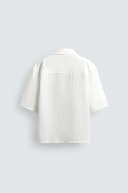 CAMISA JACQUARD BORDADO / Blanco roto - Zara фото 8