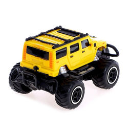 Машинка на пульте управления Джип. Хамер, работает от батареек, цвет жёлтый - Автоград фото 3