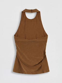 Halter Yaka B?zg?l? Bluz