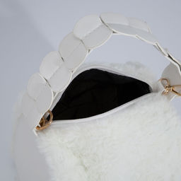 Сумка-багет на молнии, цвет белый - Simaland фото 6