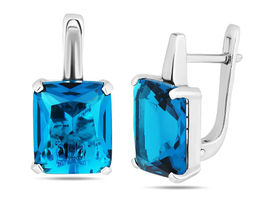 Серьги, лондон топаз кварц, Ю-200М42