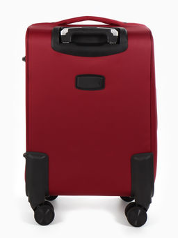 Чемодан 20",Текст,36*25*58,отд на молнии,1 нар/карм, увелич,код замок,4 колеса, красный