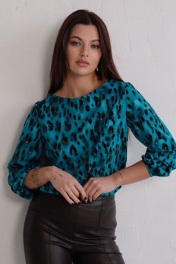 Блуза прямого силуэта с вырезом лодочка - Martichelli фото 56