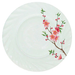 Тарелка обеденная 24,1 см JEWEL Флора 6933 (стеклокерамика) (ПС0048-48)