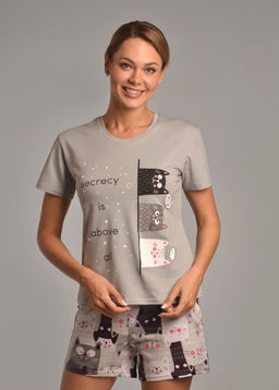 Комплект с шортами СЕКРЕТ (серый №3) - Ивановская трикотажная компания фото 3