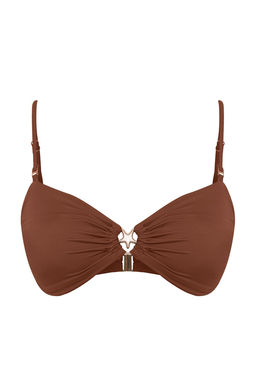 Kahverengi Straplez Premium Aksesuarl? Mix&Match Bikini Ustu TBESS24BU00150