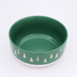 Тарелка новогодняя суповая «Зимний лес», 15×7 см, 700 мл, ручная работа