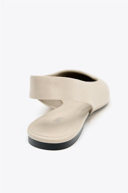 LEATHER SLINGBACK BALLERINA - Zara фото 5