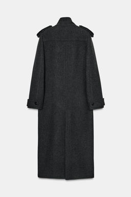 ZW COLLECTION LIMITED EDITION LONG WOOL COAT - Zara фото 9