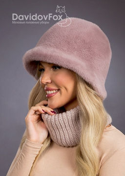 Шапка Шляпка экомех капор капучино
