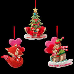 Цена за 1 шт. Украшение ErichKrause Рождество для двоих 12см