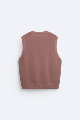 TEXTURED KNIT GILET - Zara фото 9