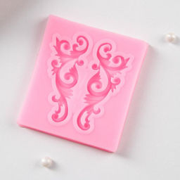 Молд Доляна «Лепнина», силикон, 5×5.5 см, цвет розовый