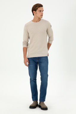 Erkek Slim Fit Bisiklet Yaka Ta_ Kazak - U.s. polo assn фото 4