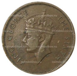 Монета 1 цент 1950 года Британский Гондурас