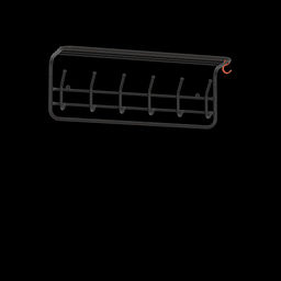 Вешалка с полкой 80см (7) черный