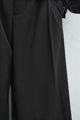 WIDE-LEG PLEATED TROUSERS - Zara фото 15
