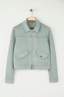 Koyu Kahverengi Fitted Kal?p Suet Ince Ceket Mont TWOAW26MO00016 - Trendyolmilla фото 11