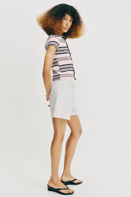 TOP RAYAS BOTONES / Rosa
