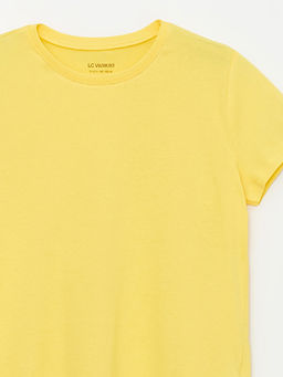 Bisiklet Yaka Basic K?sa Kollu K?z ?ocuk Ti??rt - Waikiki фото 3