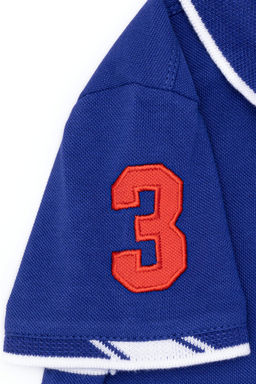 Синяя футболка с воротником-поло для мальчика - U.s. polo assn фото 4