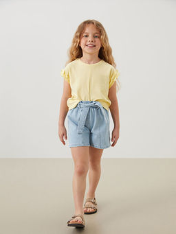 Beli Lastikli K?z ?ocuk Jean ?ort