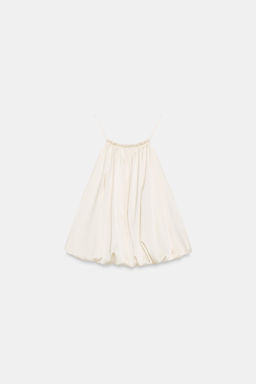 TOP CROP SATINADO HALTER GLOBO / Crema - Zara фото 6