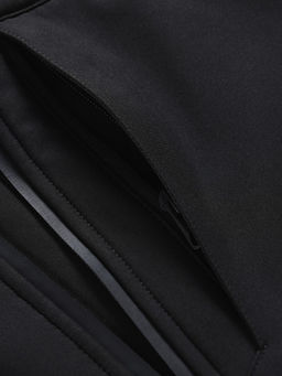 Ветровка мужская софтшелл виндстоппер с капюшоном спортивная черного цвета 9615_1Ch