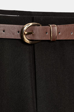 PANTAL?N PINZAS CINTUR?N / Negro - Zara фото 9