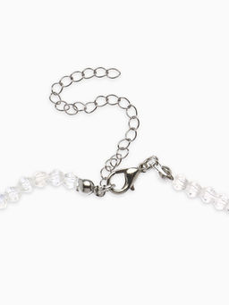 Колье Крошка блеск, радужное в серебре, 40 см